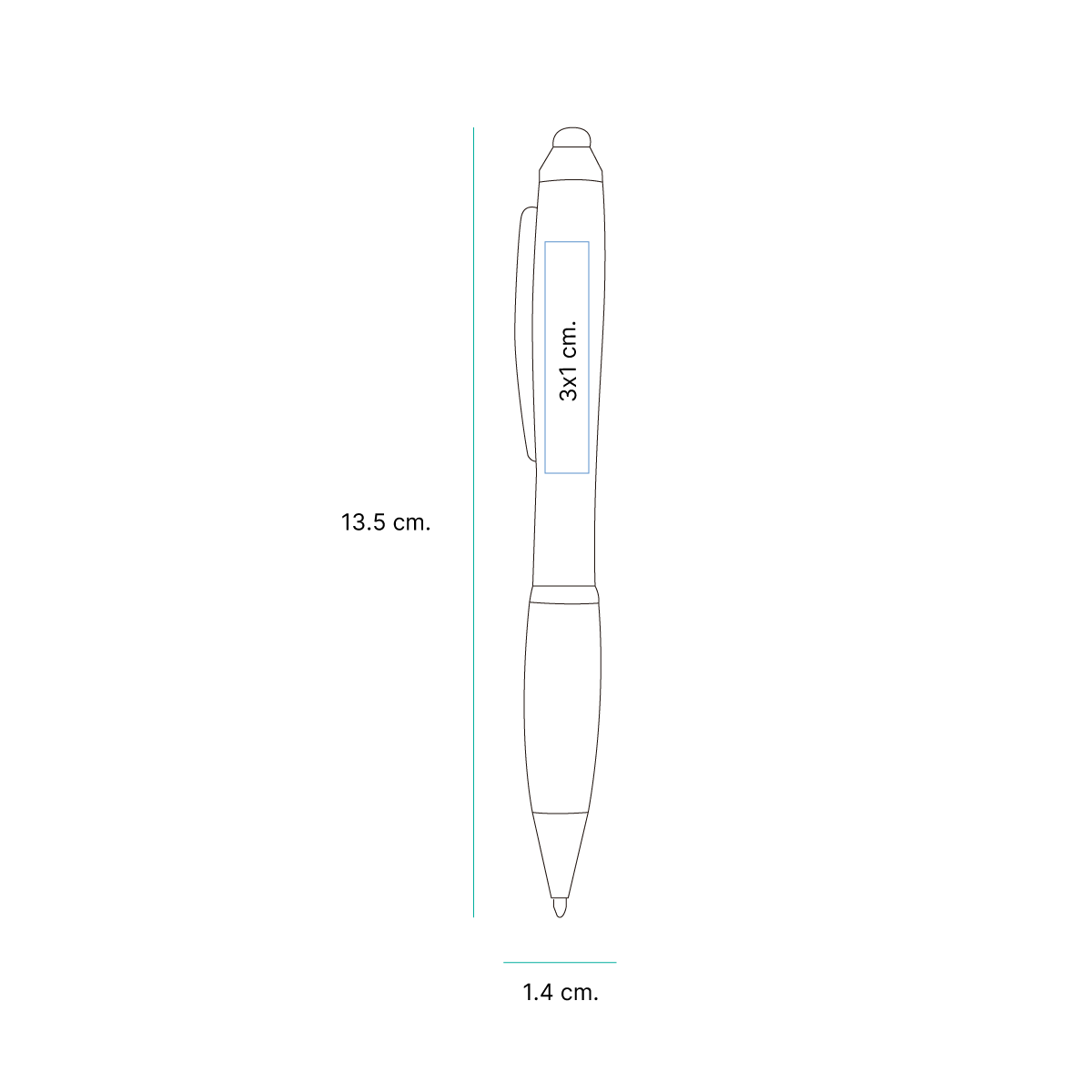 Bolígrafo de plástico Lanús. - Vista 14