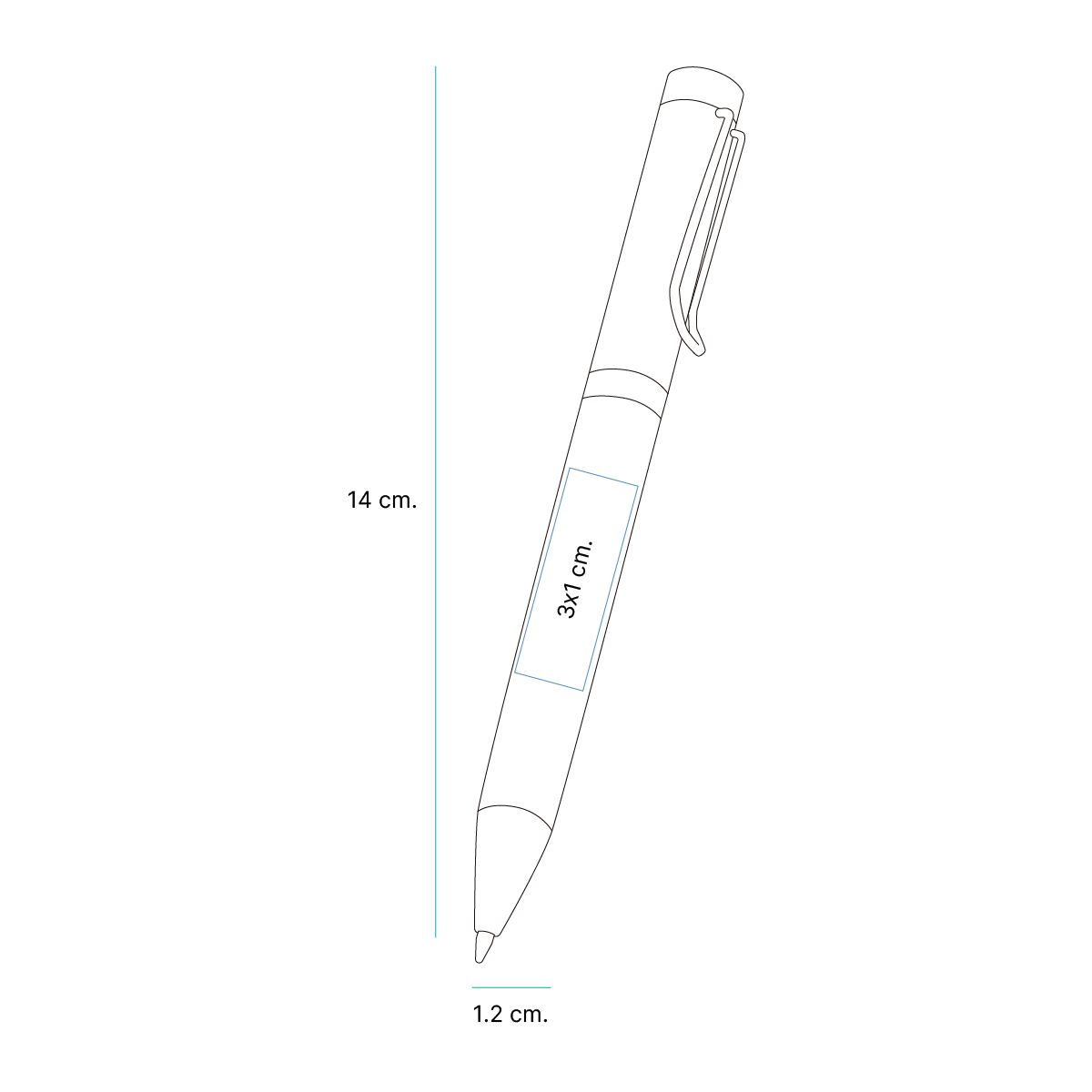 Bolígrafo twist tipo barrel Rawa. - Vista 11