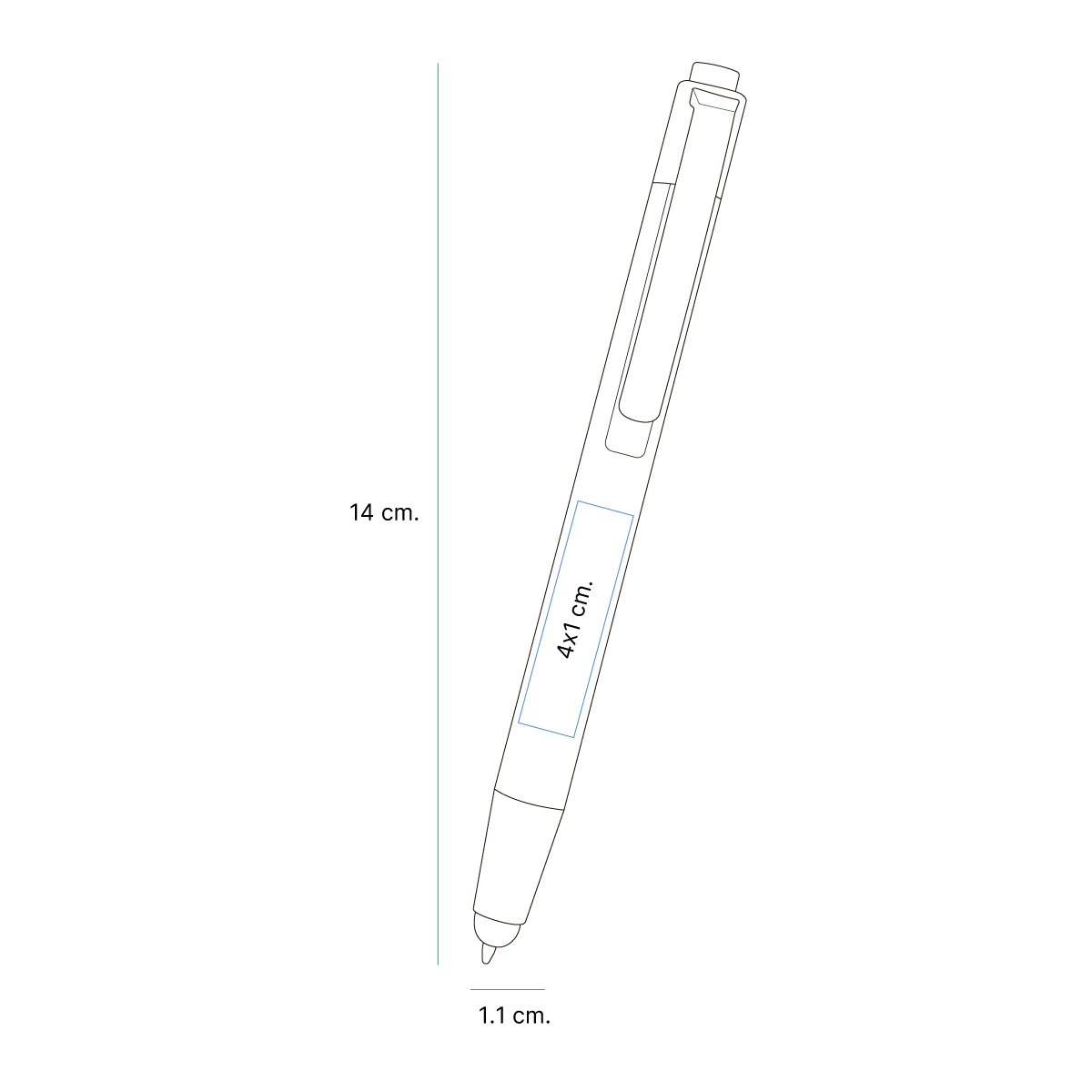 Bolígrafo en aluminio Kozan. - Vista 11