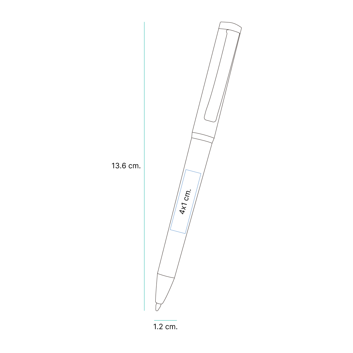 Bolígrafo twist tipo barrel Khalis. - Vista 10