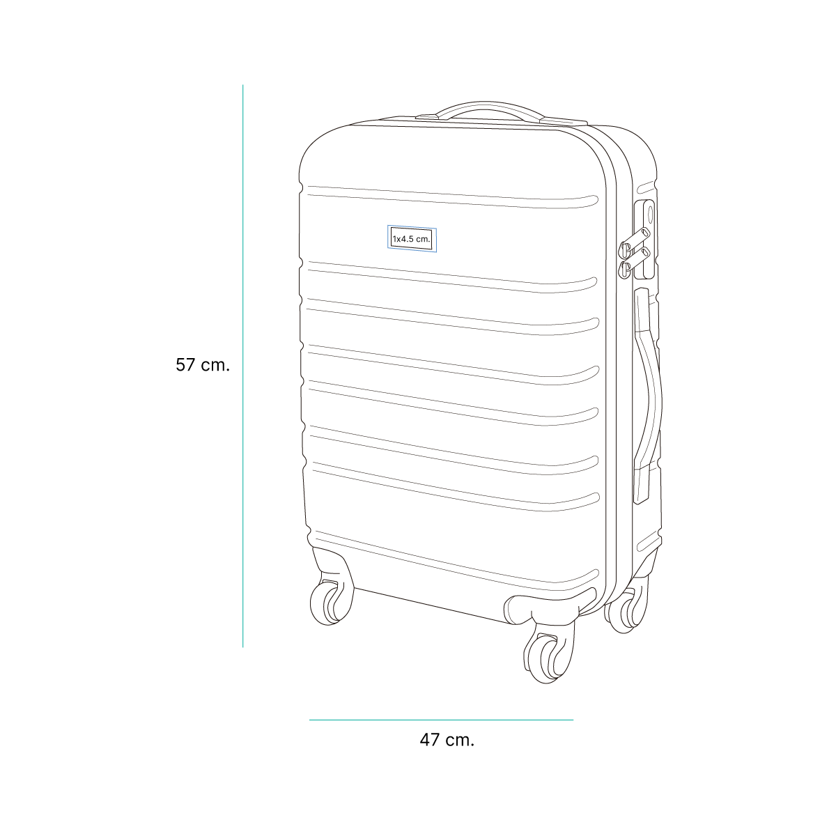 Maleta rígida de viaje. - Vista 16