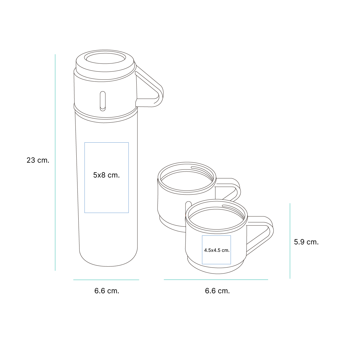 Set de termo y tazas Camini. - Vista 10